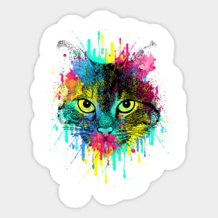 Spatter Cat Sticker